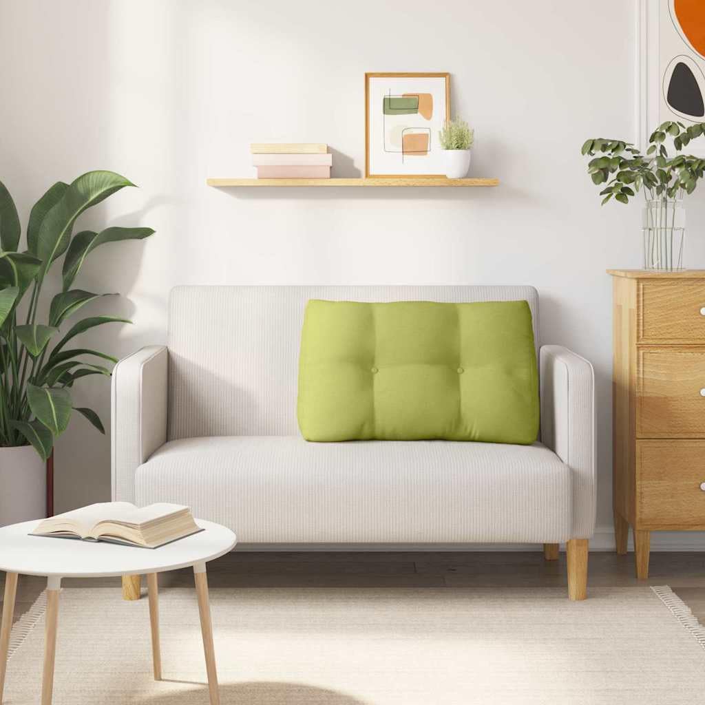Rückenstützkissen Hellgrün 80 x 24 x 50 cm Stoff mit ergonomischer Lordosenstütze, abnehmbarem Bezug, atmungsaktiv, weich und rutschfest für Büro, Sofa, Auto, Bett, Rollstuhl und Reise