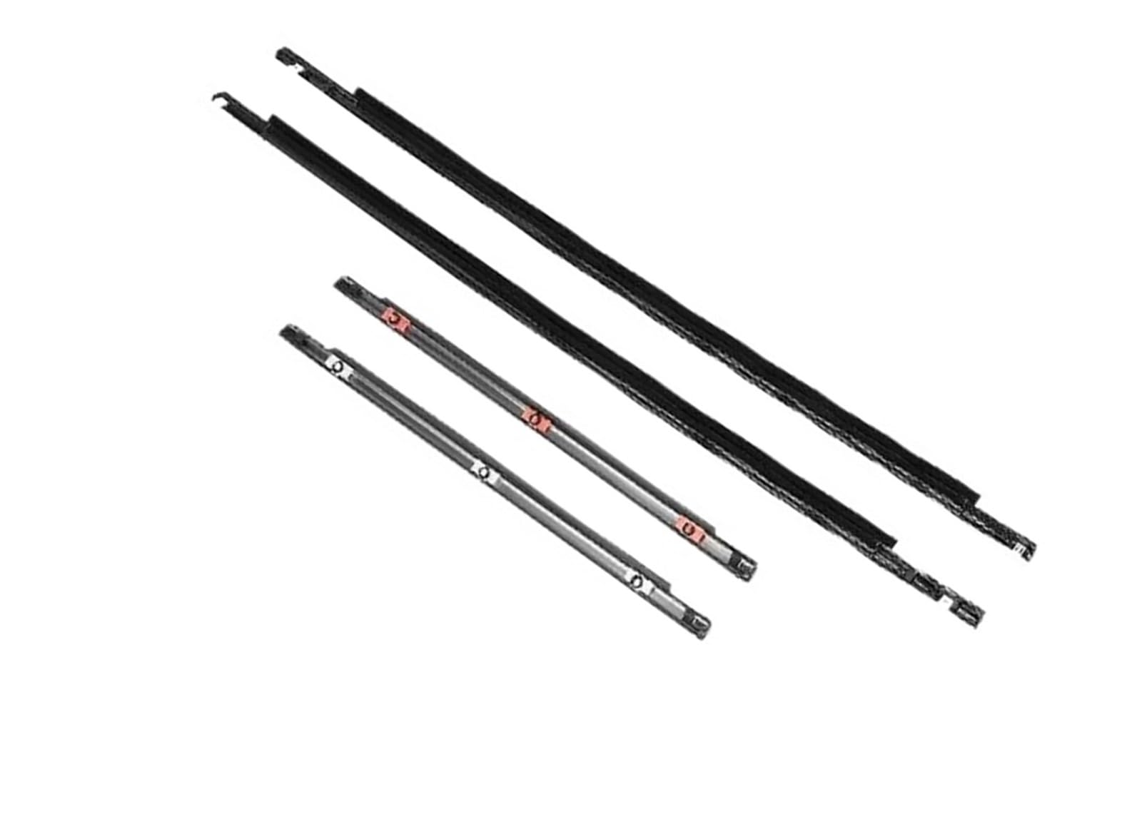 Window Weatherstrip Black Side Door Outer Glass Moulding Trim Seal for Toyota FJ for Cruiser 2007-2014 AJOHBM