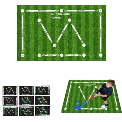 Premium Field Hockey Training mat, Improve Skills, Perfect Ball Control and Drag Ball Hockey Training Equipment for Indoor and Outdoor Practice, The Best Gift for Hockey Training Enthusiasts - 63 x 39 in