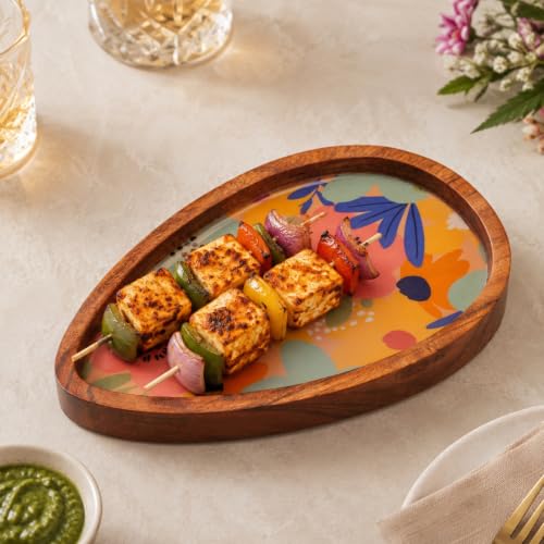 Image of Eggstravagant Serving Platter | Unique Egg Shape Multipurpose Platter for Snacks, Fruits & Desserts | Premium Table Decor Platter for Dining & Kitchen