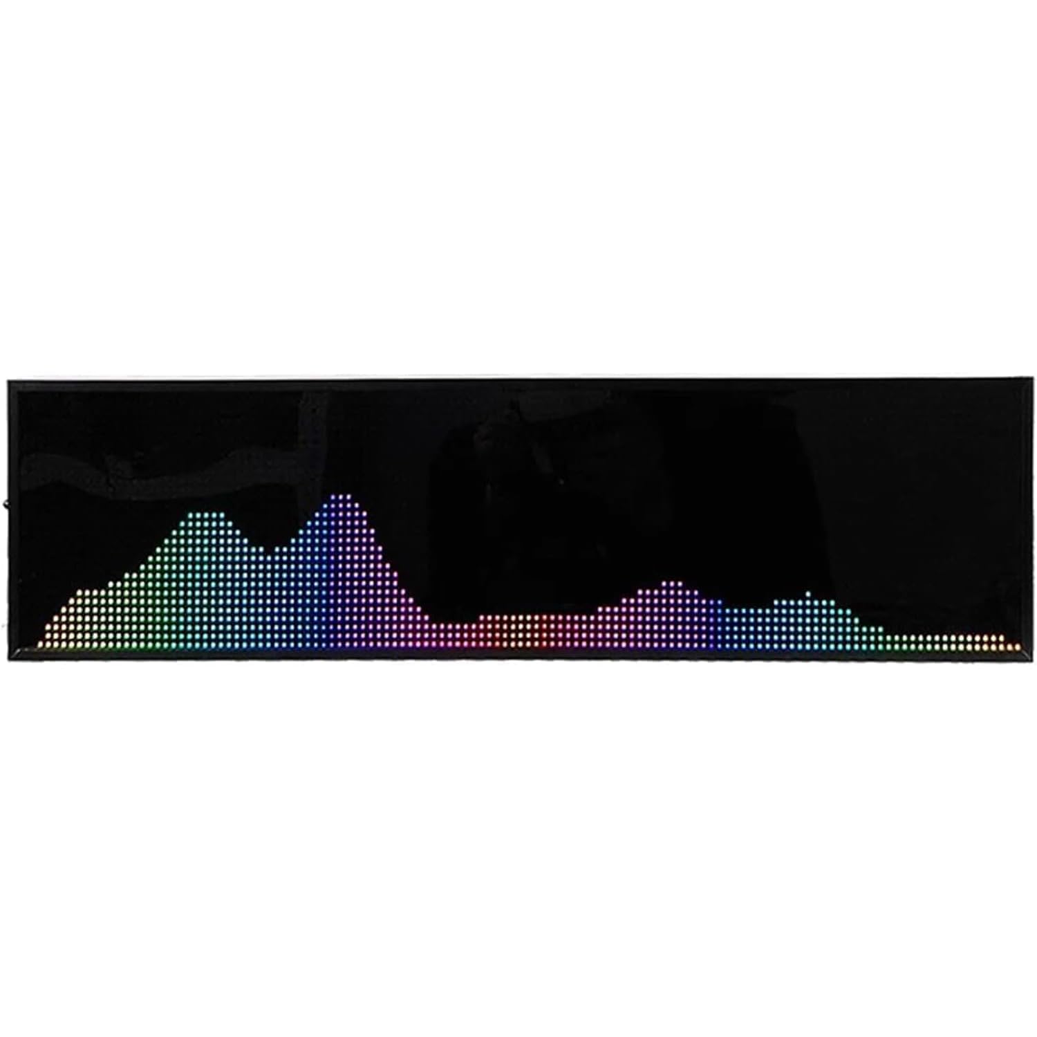 Music Rhythm Spectrum Analyzer, RGB-Audio-Level-Indikator, 5-Modi-Uhr-Display, 3,5-mm-Audioeingang, Schallaktivierter/Liniensteuerung, 36 Styles & 16 Farben, Für Music Studio