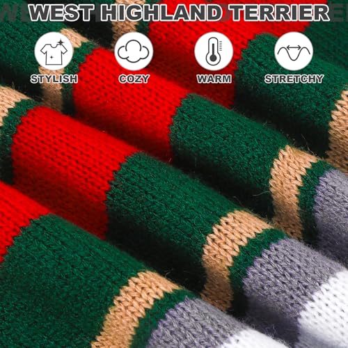 Image of PAWCHIE Dog Sweater - Warm Turtleneck Thick Dog Clothes with Leash Hole, Stretchy Knitted Outfit for Small to Large Doggy Puppy Cat, Green XL