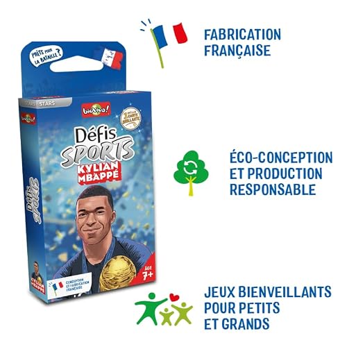 Jeu Classique Bioviva Défis Sports Kylian Mbappé – Jeu de Cartes Éducatif 2 à 6 Joueurs - vue 9