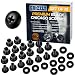 Grizzly – Black Chicago Screws For Leather/Kydex Gun Holsters/Clips and Knife Sheaths (1/4 Inch, 10 Pack) – Phillips Truss Heads and Open Slotted Fasteners with Rubber Washers/Spacers