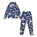 Twousenru Cartoon Astronaut Girls 2 Piece Outfits Sweatsuit 5-12Y Boys Kids Fleece Fashion Aesthetic Hoodies Sweatshirt and Sweatpants Set with Font Pocket Seasonal Wear,7-8Y