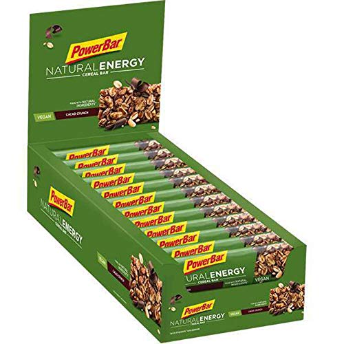 Powerbar Natural Energy Cereal Cacao Crunch 24x40g - Veganer Kohlenhydrat Energie Riegel + Magnesium