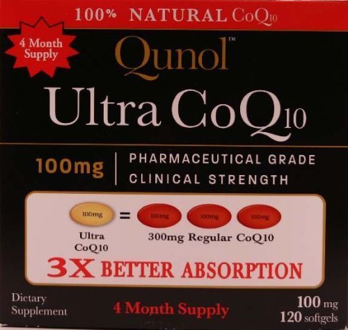 80% Off Discount Qunol Ultra CoQ10 - 100% Soluble 100mg - 120 Softgels by Qunol, 2 pack