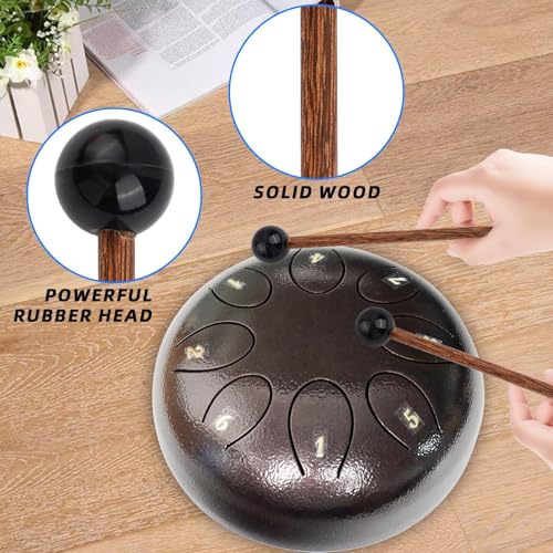 Image of 2PCS Rain Drum Mallet, Tongue Drum Mallet, Rain Drum for Garden Beater, Single Rubber-Tipped Percussion Mallets for Tongue Drums and Handpans