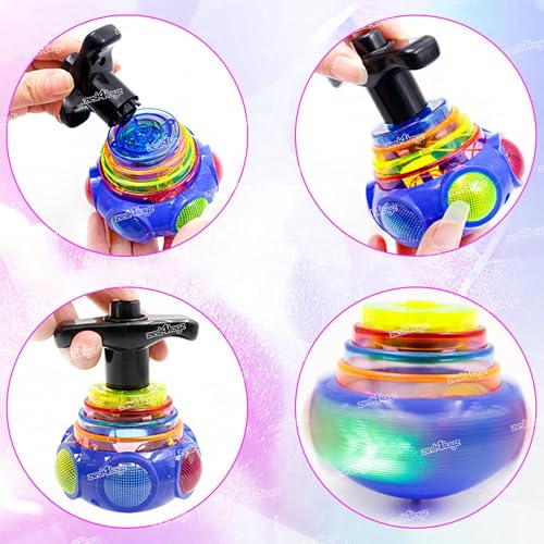 Image of Zest 4 Toyz Spinning Top for Kids Light Toy with Flashing LED Light and Dynamic Music Non-Toxic Toys for Boys & Girls (Pack of 1) - Assorted