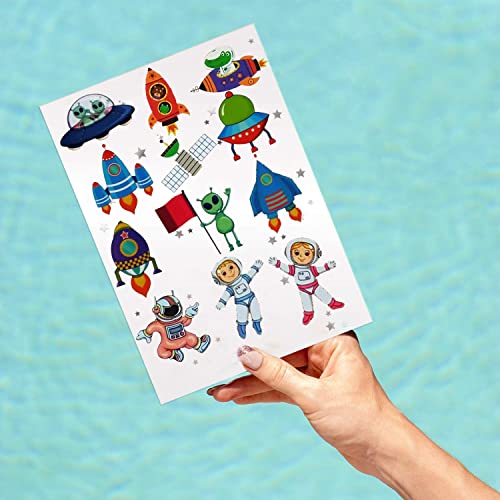 Image of Party Propz Space Theme Tattoo Sticker For Kids - Set of 10 Pcs Space Theme Gifts Sticker Tattoo | Temporary Tattoo For Kid | Water Tattoos For Kids | Temporary Tatoo Stickers