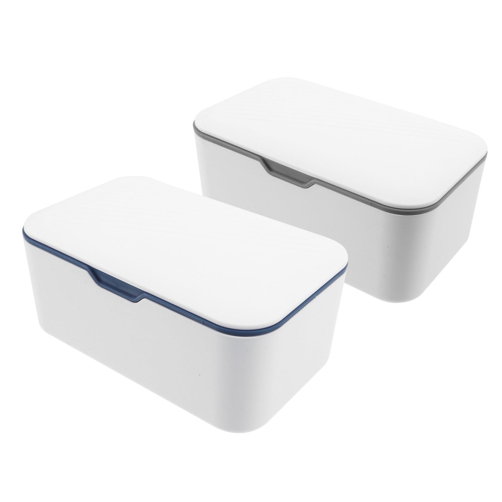 Caja de Toallitas Húmedas Portátil 2 Piezas Plástico Azul para Bebés