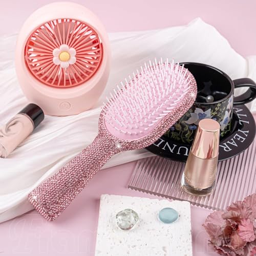 Peine rosa con strass decorativo Bling 9.06 in miniatura 4