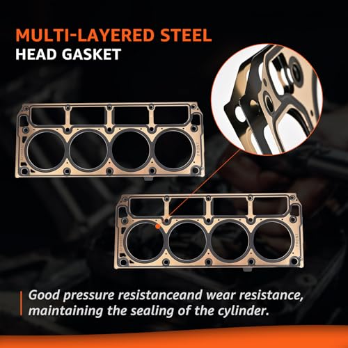 Image of LS 5.3 Gasket Set & MLS Head Gaskets Fits 4.8L 5.3L 5.7L LS1 LS6 LM7 L59 LR4 Gen 3 V8 Engines Compatible with Chevy GMC Cadillac Buick Models Replace# 12589226 12558178 12612350