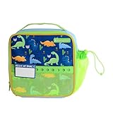 Picture of Elemental Insulated Lunch Bag for Kids, with Water Bottle Pocket & Charm Band, Fits Lunch Box, Lunch Bag for School to Keeps Food at Optimal Temperature, 3L - Dinosaur
