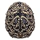 Nemesis Now Renaissance-Totenkopf, 19 cm, Harz, Schwarz & Gold, goldfarbenes Barockmuster, schwarzes Totenkopf-Ornament, gotisches Dekor, aus feinstem Kunstharz gegossen, fachmännisch handbemalt