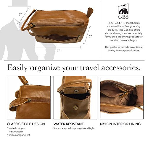 image for G.B.S GBS Men's Deluxe Grooming Set Dopp Kit Ivory Compatible w/ 5 Bla