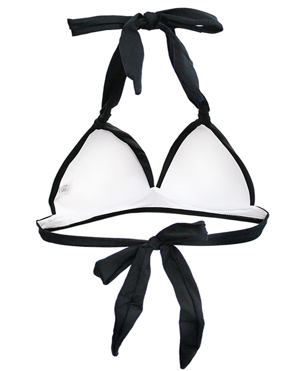 Viloree Essentials Costume da Bagno Bikini con Allacciatura al Collo e Supporto Leggero Donna Nero-3 S