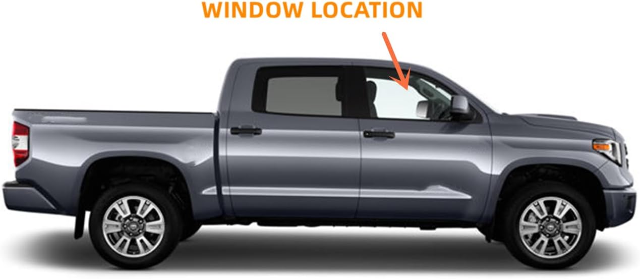 Passenger/Right Side Front Door Window Glass Replacement For Toyota Sequoia 2008-2022 , Tundra Pickup 4 Door Crew Cab / Extended Cab 2007-2021