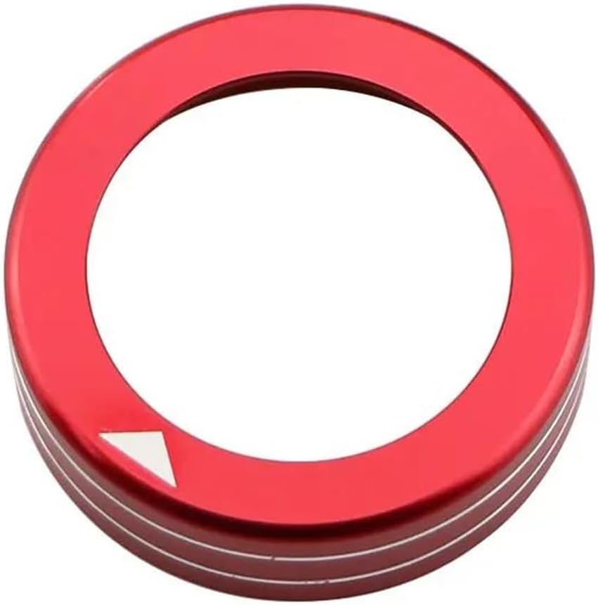 Car Headlight Lamp Switch Decoration Sticker Button Ring Trim For Chevy For Malibu For Cruze For Trax Interior Accessories Car Interior Trim(RED)