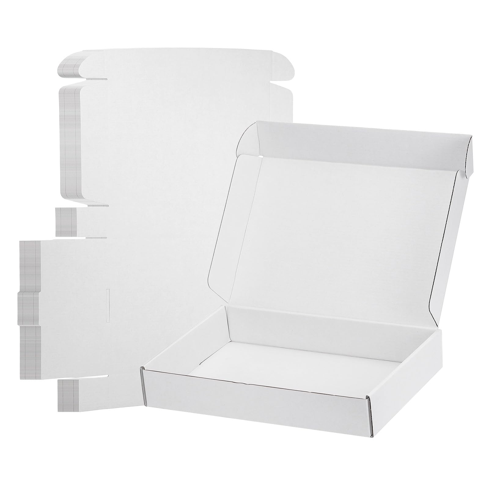 PATIKIL Scatole Di Cartone Spedizioni 12x8x2 Per Piccole Imprese 25Pz Scatole Regalo In Cartone Ondulato Per Spedizioni Traslochi Artigianato Prodotti Natalizi Da Regalare Bianche.