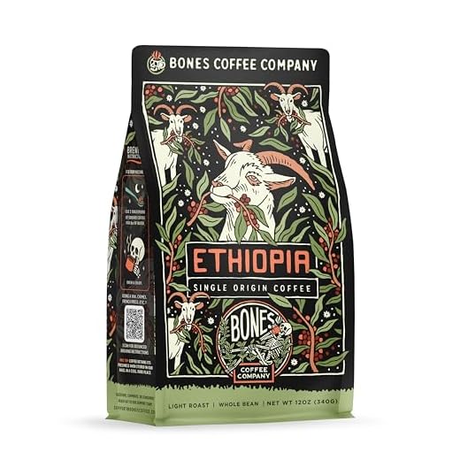 Bones Coffee Ethiopia Single-Origin Low-Acid Medium Roast