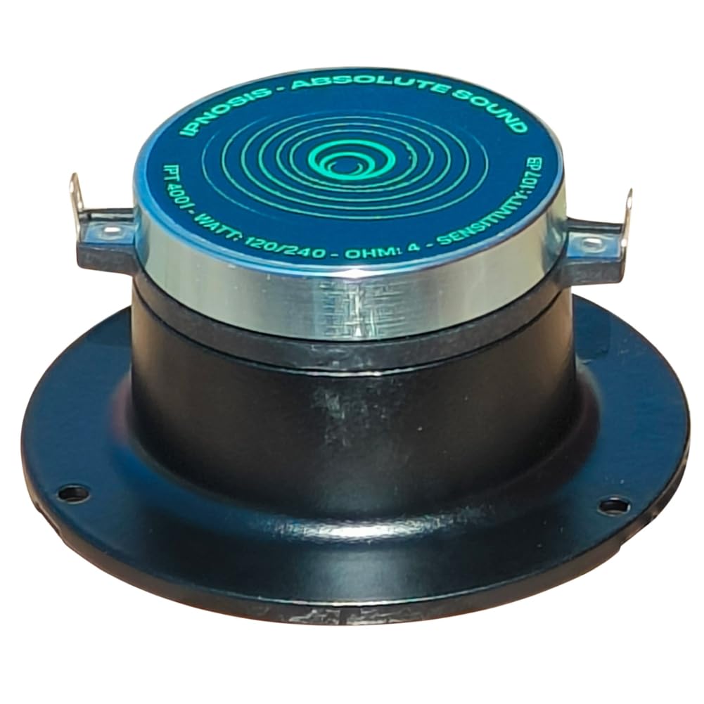 KIT SET PER IPNOSIS IPT4001 2 tweeter da 120 watt rms e 240 watt max, da 4" 10 cm 100 mm di diametro, impedenza 4 ohm, 107 db spl, con magnete al neodimio, a coppia