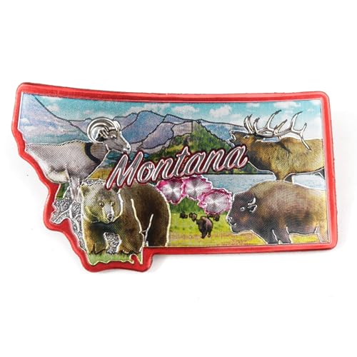 Imán decorativo metálico Montana 2.5 x 1.25 pulgadas miniatura 1