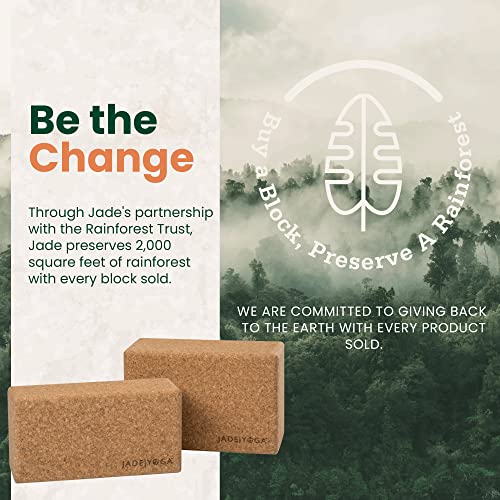 Jadeyoga Cork Block, Natural Cork Yoga Block, Non-Slip Cork Blocks For Yoga, Water Resistant Yoga Cork Blocks, Lightweight Workout Block, Durable Yoga Blocks, Stable And Supportive Yoga Stand #TOP6