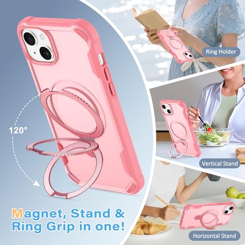 Coque iPhone 13 antichoc Fingic or rose magnétique MagSafe - 2