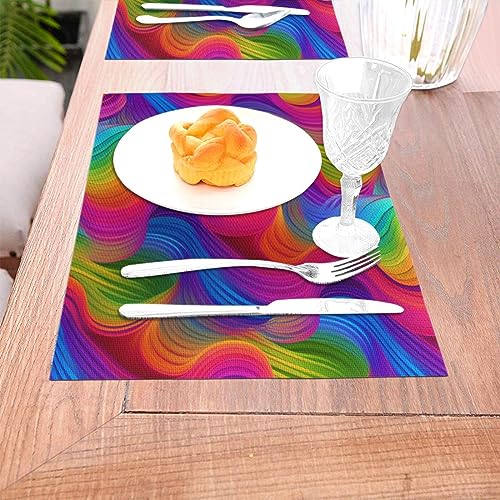 Set de table arc-en-ciel lavable et résistant à la chaleur pour protéger votre table de cuisine - 8