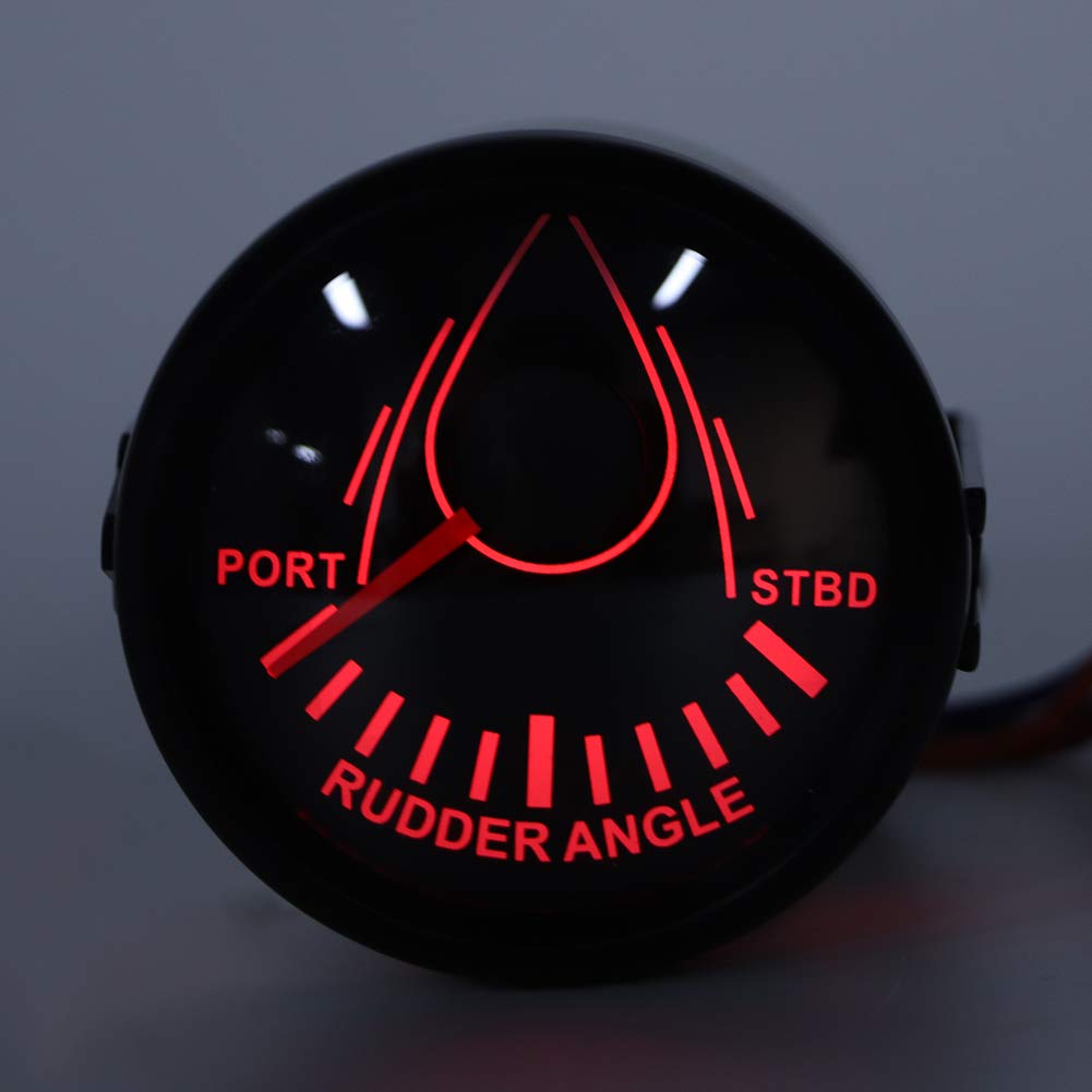 Indicateur D'Angle De Barre Universel 52 Mm pour Bateau | avec Capteur de Barre Rétroéclairage 9-32 V