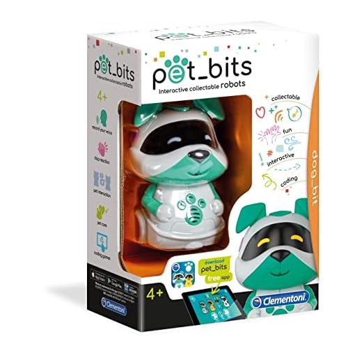 Clementoni- Dog Bit Sapientino Pet Bits Robot Educativo Collezionabile Coding, Multicolore, 12099