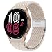Produktbild Geflochtenes Armband für Samsung Galaxy Watch 3 45mm/Galaxy Watch 46mm/Gear S3 Frontier Classic for Huawei Watch 3/3 pro/GT/2/322mm Verstellbares Nylon Ersatzband für Männer Frauen, Sternenlicht