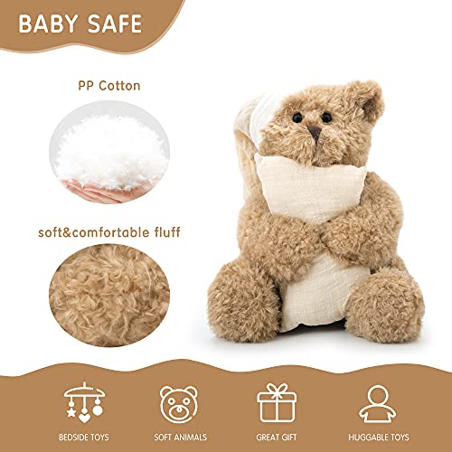 Ho-Ef Teddy Bear Plush Toys, 9 Inches Soft Teddy Bear Stuffed Animals As For Baby Kids Toddlers Boys And Girls(Clothes, Hat With Pillow) #TOP1