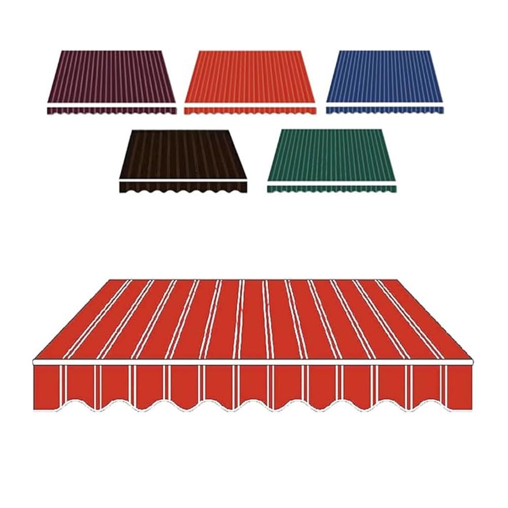 Tessuto di ricambio per tenda da patio retrattile, 3 x 3 m, impermeabile, per esterni, per terrazza, giardino e cortile, tela per riparo (compatibile con 3 x 2,5 m)