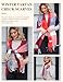 heekpek Damen Kariert Oversized Kaschmir Schal Lange Winterschal Weich Wraps Groß Karo Fransen Schal Warm für Herbst Winter, Blau rot