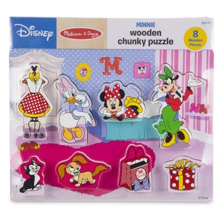 Melissa & Doug Disney Minnie Mouse and Friends Wooden Chunky Puzzle (8 pcs)