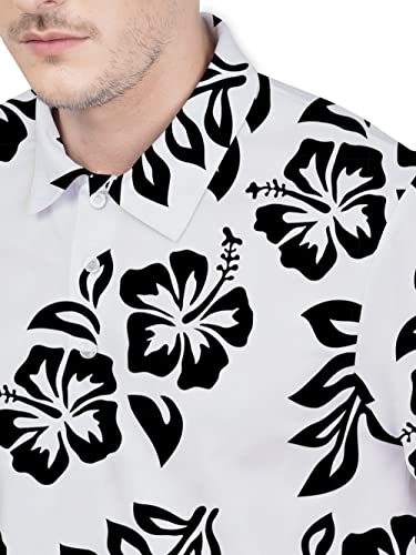 Kinata Hawaiian Polo Shirts For Men Hibiscus Hawaiian Shirt Wild Golf Shirts For Men Funny Golf Shirts For Men Golf Polo #TOP5