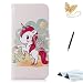 Produktbild Huawei Honor 7A Handyhülle,Huawei Honor 7A Hülle,TOUCASA Brieftasche flip etui tasche 360 grad Karte Halterung Kartenfächer extra Dünn Klapphülle Leinwand Farbmalerei Art für Huawei Honor 7A(Einhorn)
