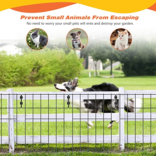 10 Pack Upgraded Garden Animal Barrier Fence,16.5'' (H) X13'' (L) No Dig Decorative Patio Fencing, Dogs Rabbits Chicken Rustproof Metal Wire Outdoor Landscape Backyard Ground Stakes #TOP4