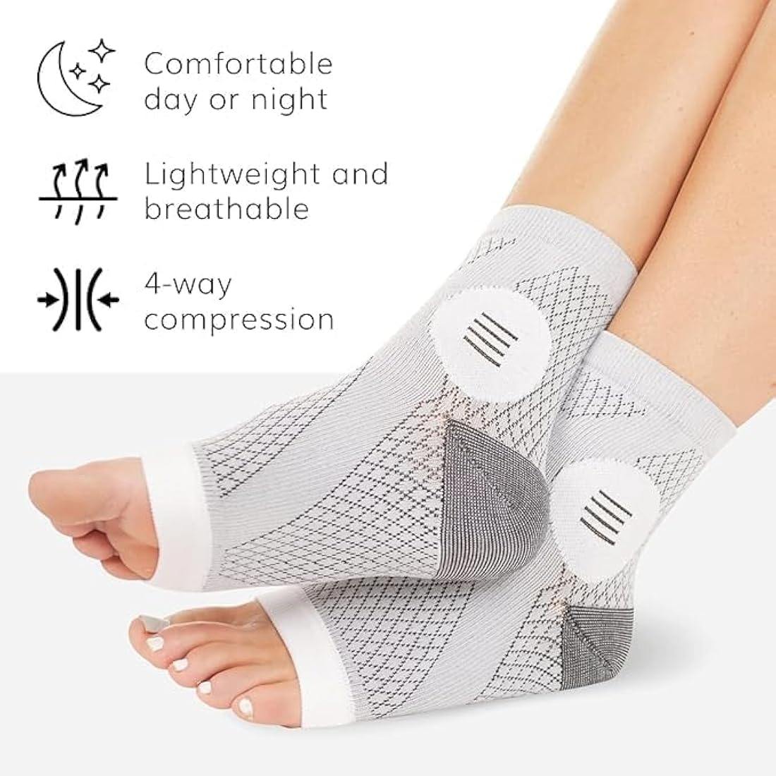 CLOSAL® Orthopedic Neuro Socks, Peripheral Neuritis Therapy Compression Diabetic, Toeless Diabetic Foot, Sleeves for Nerve Pain Relief, Peripheral Neuritis for Women Men (Gray, S/M) : Amazon.in: Health & Personal Care