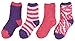Trimfit Little Girls Microfiber Fuzzy Printed Cozy Socks 4-Pack S / 7-9 sock / 9-3 shoe size Pink-Purple-White