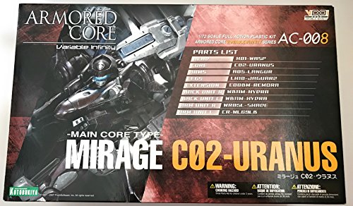 Armored Core Mirage C02-URANUS AC-008 avec articulations dynamiques et armes lourdes