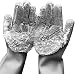 Forliver Dishwashing Cleaning Sponge Gloves,1 Pair Reusable Silicone Brush Heat Resistant Scrubber Gloves for Dish wash, Kitchen Bathroom Cleaning, Pet Bathing, Car Washing. 2PACK (13.6" Large)