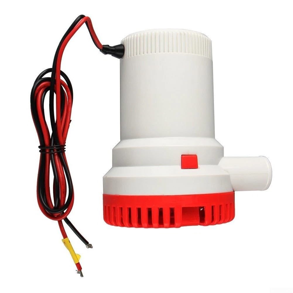 Pompa di sentina marina 2000 GPH 12V con base filtro a scatto e motore resistente per funzionamento continuo