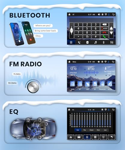 Radio para auto Rimoody doble din con pantalla táctil de 7 pulgadas miniatura 5