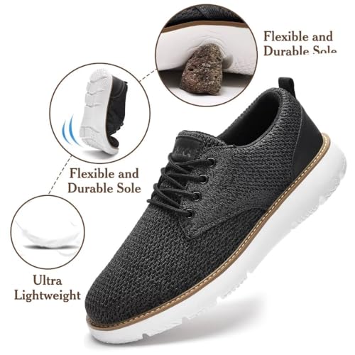 Image of Men's Breathable Mesh Comfortable Business Casual Shoes with Sneakers Design for Long Standing, Office Work, Formal Occasions & Walking