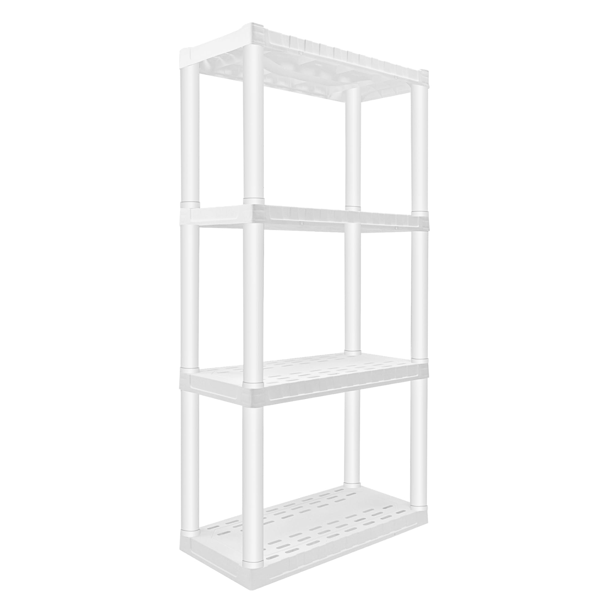 Oskar 4-Tier Storage Shelf, Heavy Duty Shelving Unit, 400 lbs(14 x 30 x 57 inches), Multipurpose Organizer for Garage, Basement, Laundry Room, Utility