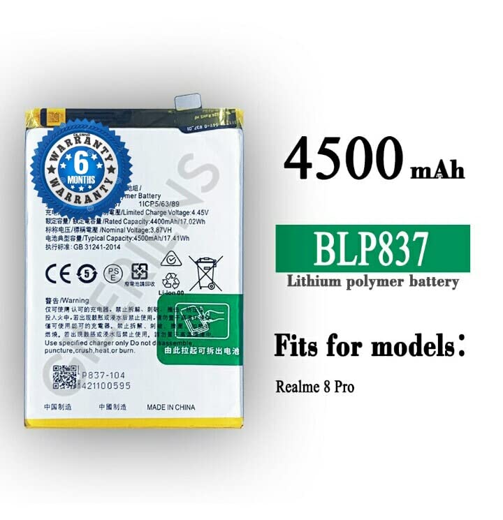 Image of Original BLP837 Battery for Realme 8 Pro - 5000mAh Battery with 6 Month Warranty** (F00088)