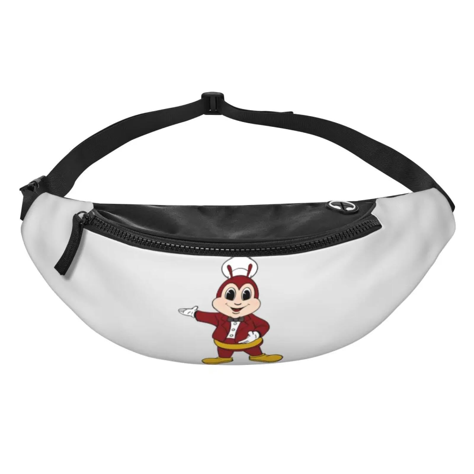JOLLIBEE Welcome Cute Mascot Filipino Fanny Pack Men Women Crossbody Adjustable Waist Bag Travel Running Phone Pouch Practical Gift